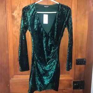 Green Velvet Dress